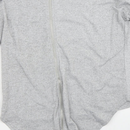 Womens UK Size M Quiz Grey Full Zip Jumper
