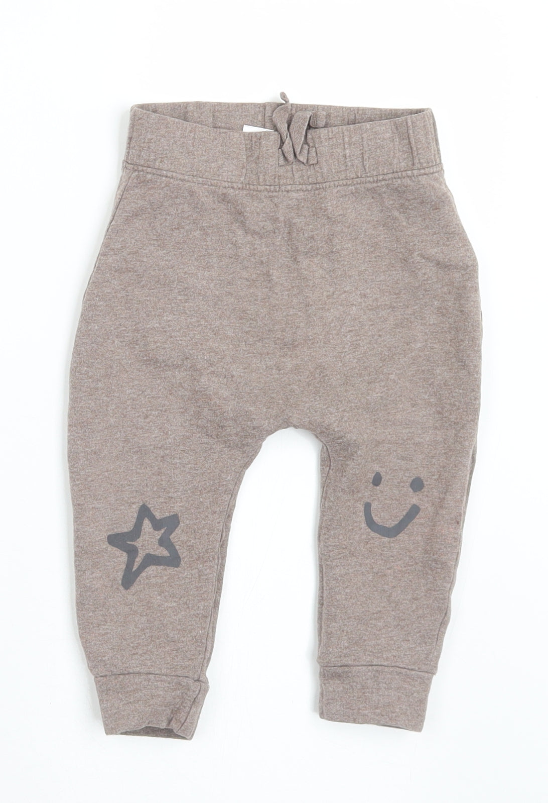 George Boys Brown  Cotton Jogger Trousers Size 9-12 Months  Drawstring