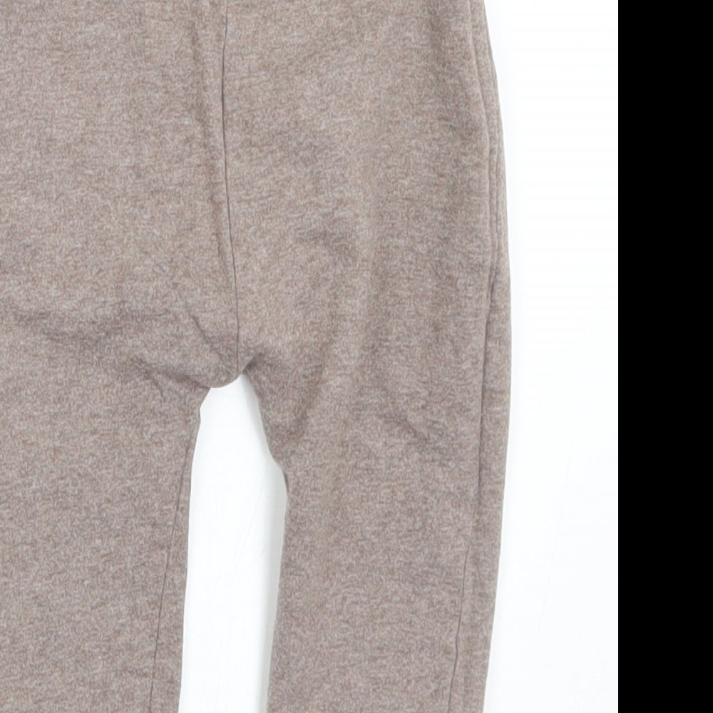 George Boys Brown  Cotton Jogger Trousers Size 9-12 Months  Drawstring