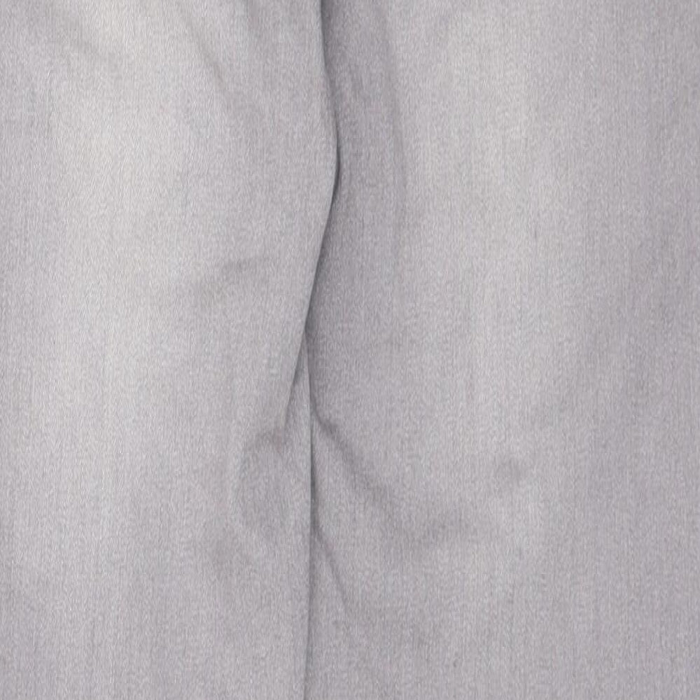 NEXT Womens Grey  Cotton Skinny Jeans Size 10 L29 in Regular Button