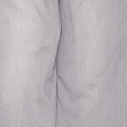 NEXT Womens Grey  Cotton Skinny Jeans Size 10 L29 in Regular Button