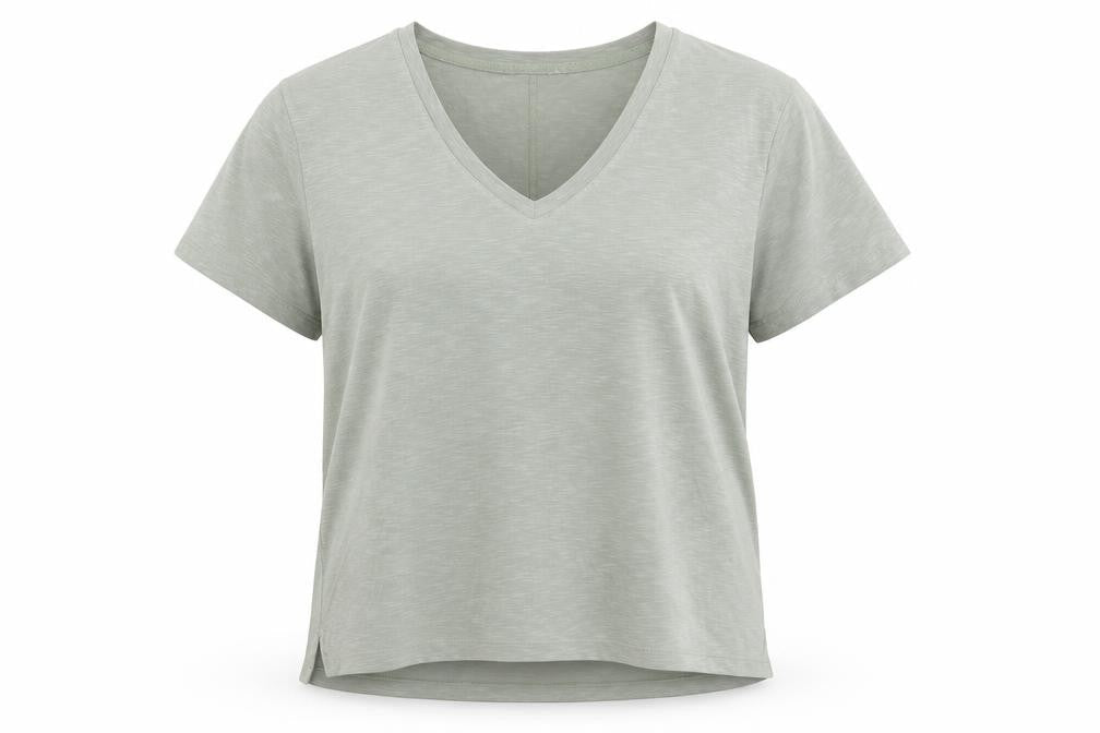 Womens UK Size L Preworn Green Basic T-Shirt