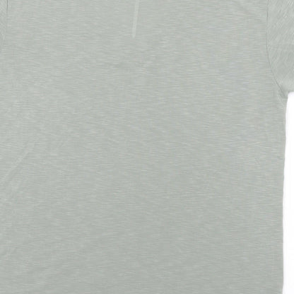 Womens UK Size L Preworn Green Basic T-Shirt