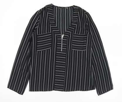 Womens UK Size S Preworn Black Basic Blouse