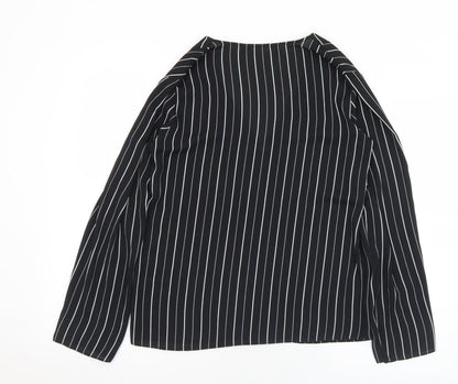 Womens UK Size S Preworn Black Basic Blouse