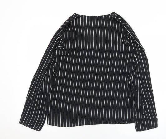 Womens UK Size S Preworn Black Basic Blouse
