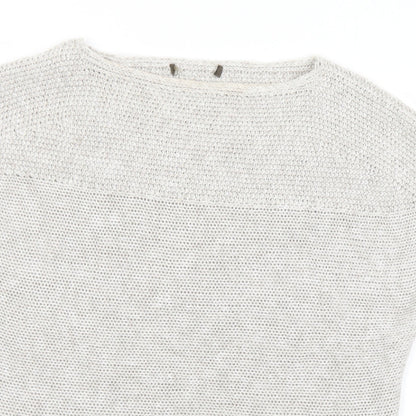 Womens UK Size S Preworn Grey Pullover Jumper