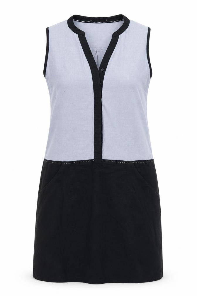 Preworn Womens Grey  Cotton A-Line  Size S  V-Neck Button