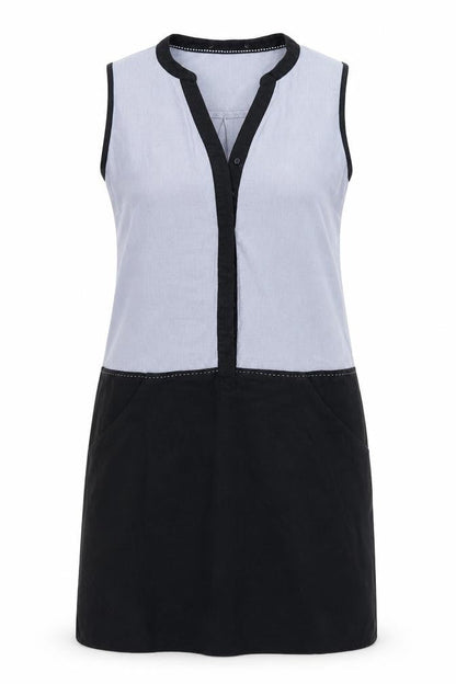 Preworn Womens Grey  Cotton A-Line  Size S  V-Neck Button