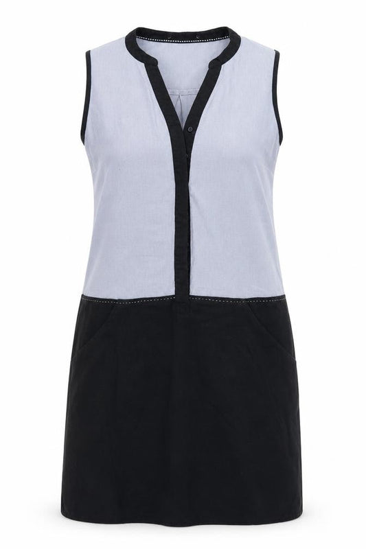 Preworn Womens Grey  Cotton A-Line  Size S  V-Neck Button
