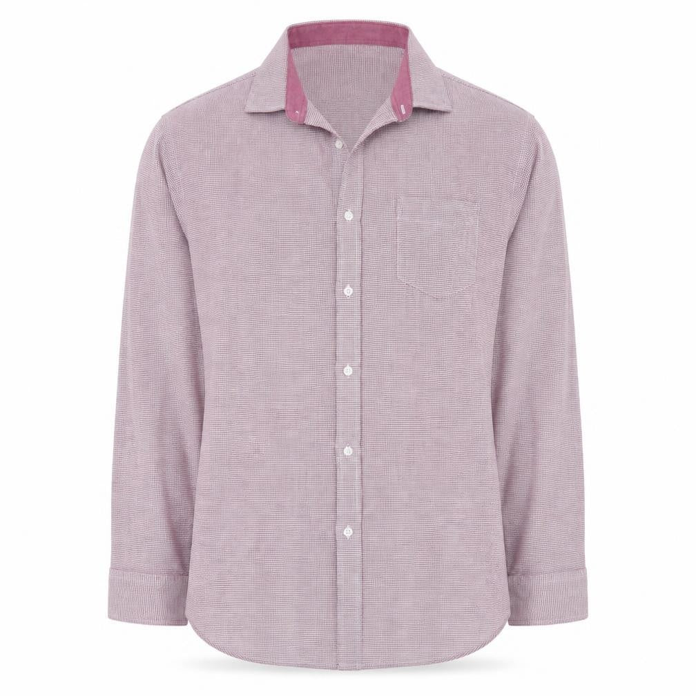 Mens UK Size 17 F&F Purple  Button-Up Long Sleeve Casual Shirt