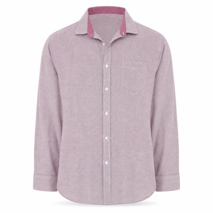 Mens UK Size 17 F&F Purple  Button-Up Long Sleeve Casual Shirt