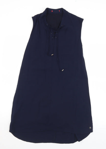 Preworn Womens Blue  Polyester A-Line  Size S  V-Neck  - S/M
