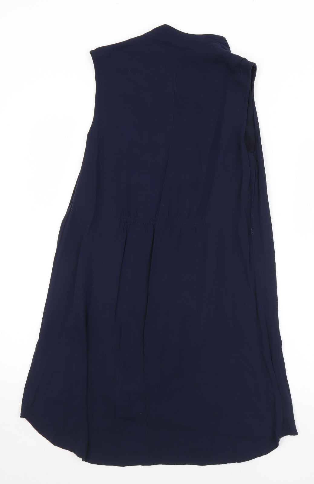 Preworn Womens Blue  Polyester A-Line  Size S  V-Neck  - S/M