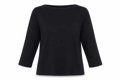 DP Womens Black  Cotton Basic T-Shirt Size 14 Round Neck - Materinty