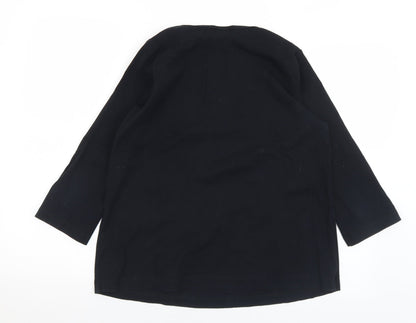 DP Womens Black  Cotton Basic T-Shirt Size 14 Round Neck - Materinty