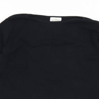 DP Womens Black  Cotton Basic T-Shirt Size 14 Round Neck - Materinty