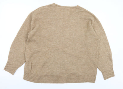 Womens UK Size M H&M Brown Pullover Jumper