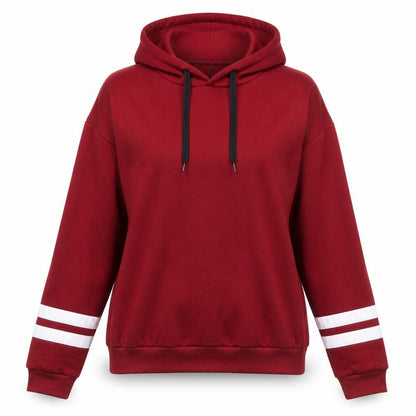 Preworn Womens Red  Polyester Pullover Hoodie Size M