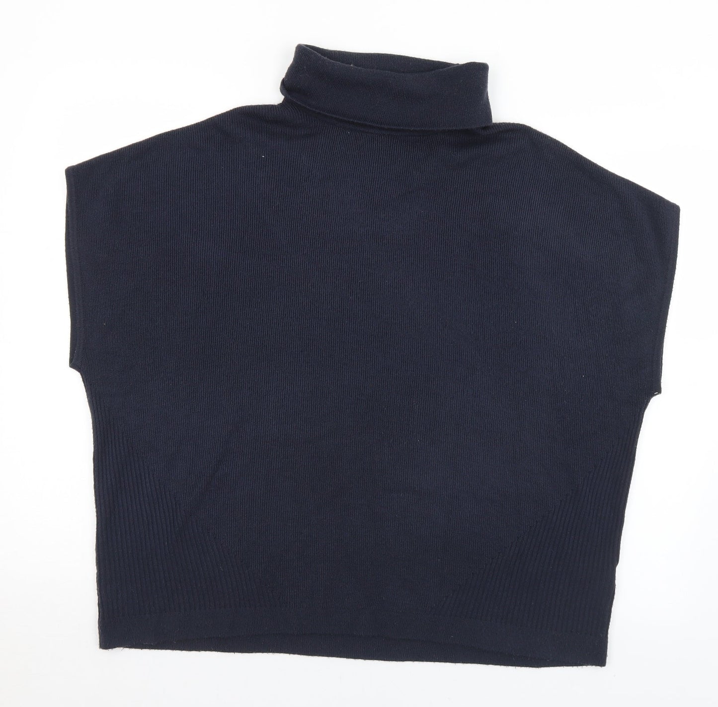 TU Womens Blue Roll Neck  Acrylic Pullover Jumper Size 10