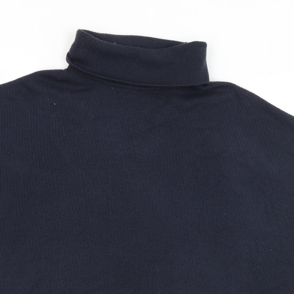 TU Womens Blue Roll Neck  Acrylic Pullover Jumper Size 10