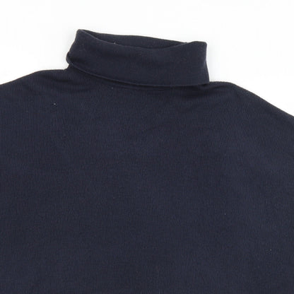 TU Womens Blue Roll Neck  Acrylic Pullover Jumper Size 10