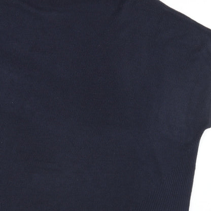 TU Womens Blue Roll Neck  Acrylic Pullover Jumper Size 10