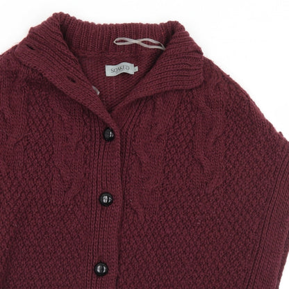 Womens UK Size S Soaked in Luxury Purple Cardigan Jumper