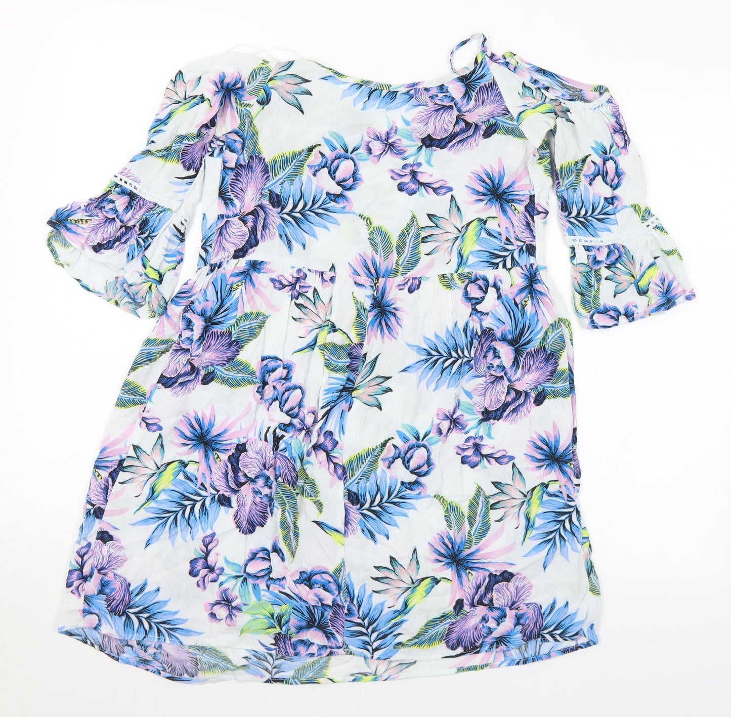 Womens UK Size 6 F&F Multicoloured Basic Blouse