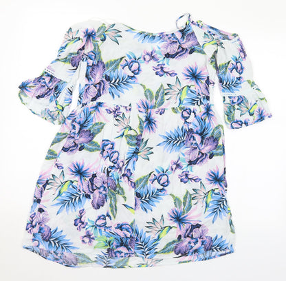 Womens UK Size 6 F&F Multicoloured Basic Blouse