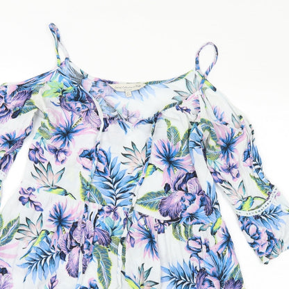 Womens UK Size 6 F&F Multicoloured Basic Blouse