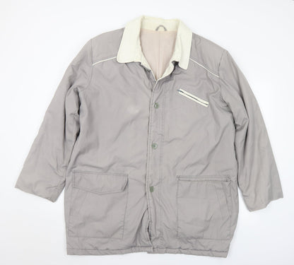 Preworn Mens Grey   Parka Coat Size 40  Button