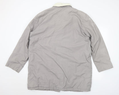 Preworn Mens Grey   Parka Coat Size 40  Button