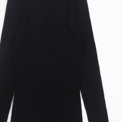 Womens UK Size 8 River Island Black Basic T-Shirt