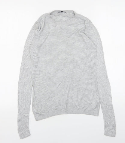 Womens UK Size 10 Warehouse Grey Pullover Jumper