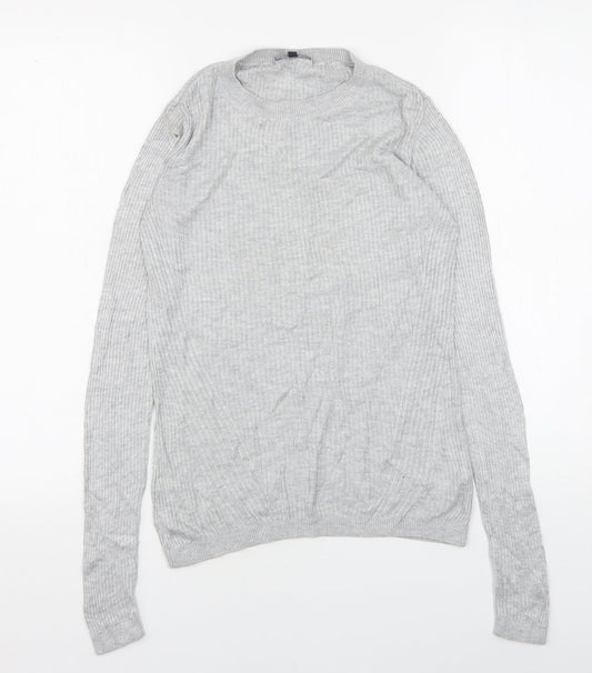 Womens UK Size 10 Warehouse Grey Pullover Jumper
