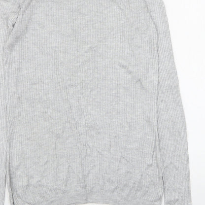 Womens UK Size 10 Warehouse Grey Pullover Jumper