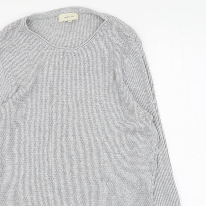 River Island  Womens Grey Round Neck  Acrylic Pullover Jumper Size M