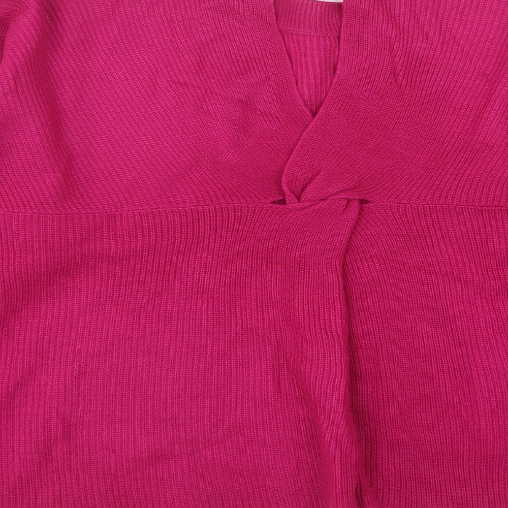 Womens UK Size S Mango Pink Pullover Jumper