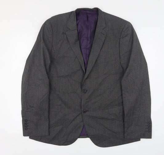George Mens Grey  Polyester Jacket Suit Jacket Size 44