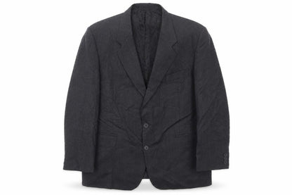 The Level Mens Grey Striped Wool Jacket Suit Jacket Size 46