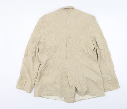Bonmarché Womens Beige  Polyester Jacket Suit Jacket Size 18