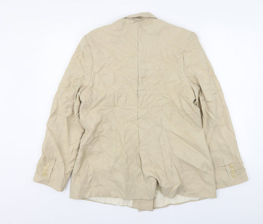 Bonmarché Womens Beige  Polyester Jacket Suit Jacket Size 18
