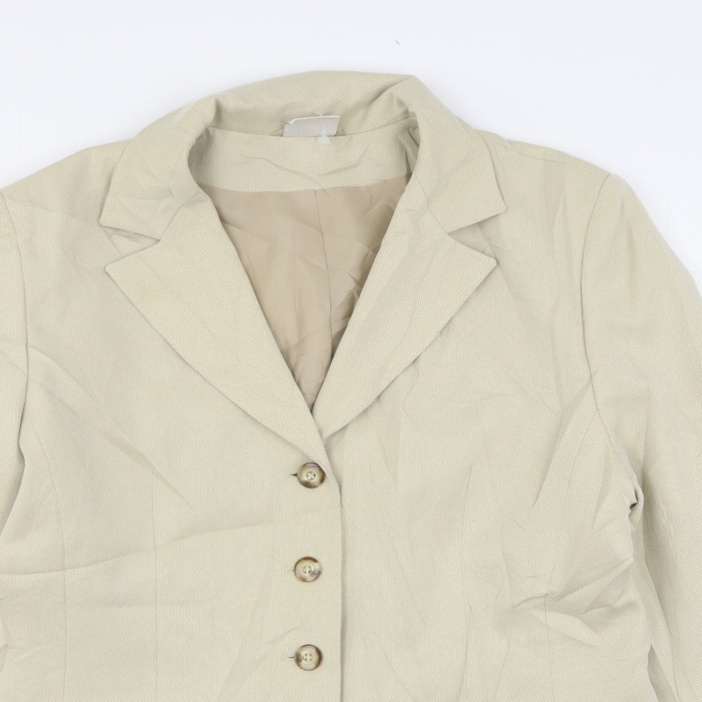 Mackays Womens Beige  Polyester Jacket Suit Jacket Size 16