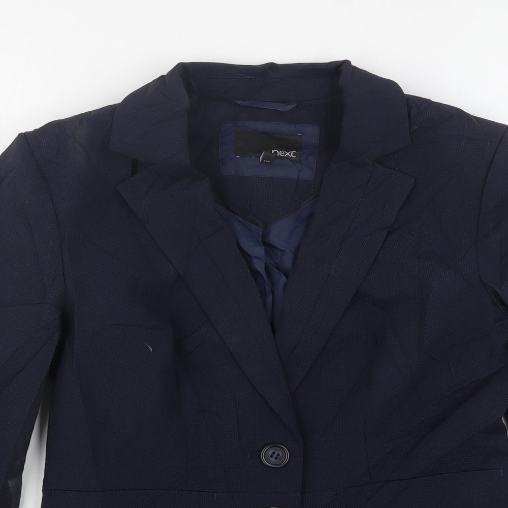 NEXT Womens Blue  Polyester Jacket Suit Jacket Size 6