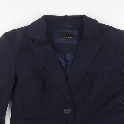 NEXT Womens Blue  Polyester Jacket Suit Jacket Size 6