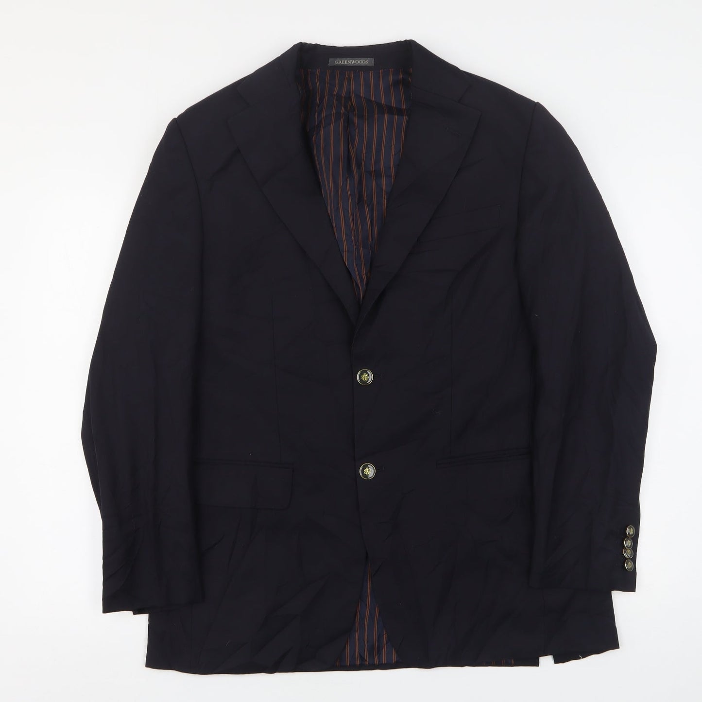 Mens UK Size 40 Greenwoods Regular Blue Suit Jacket