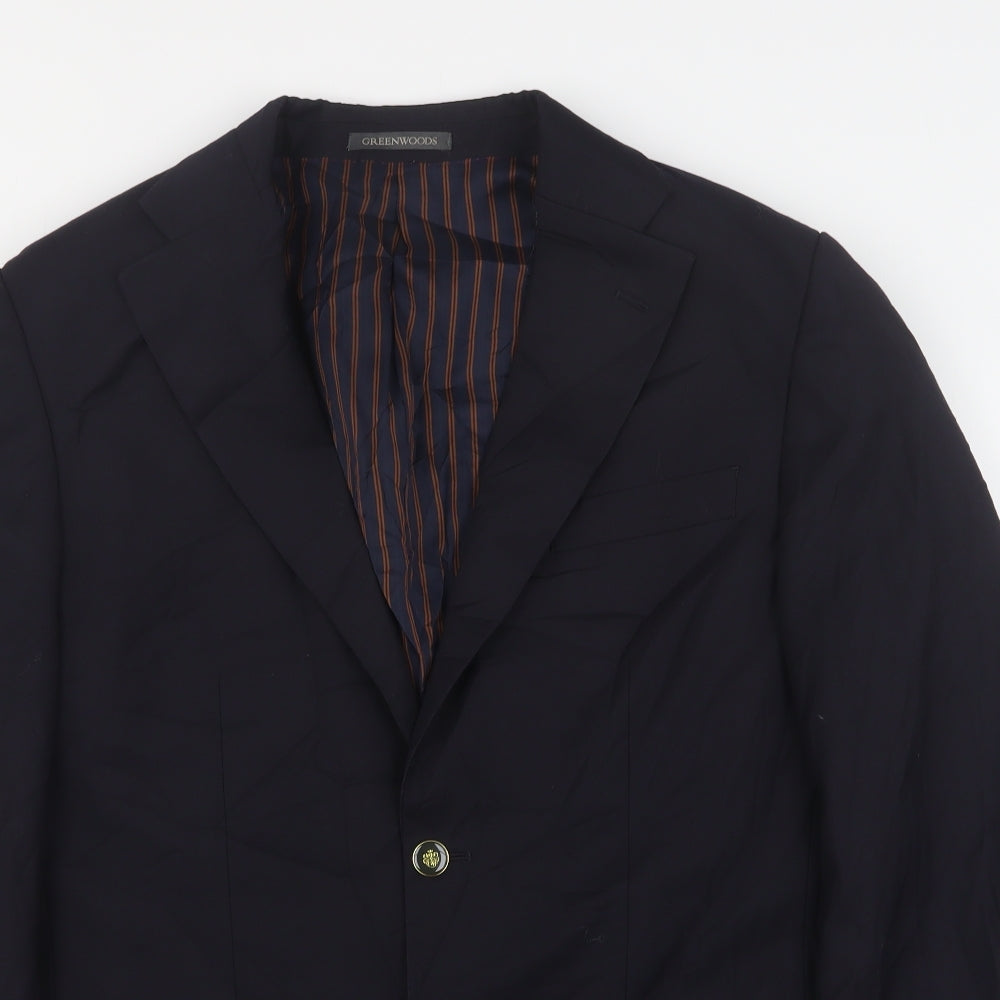 Mens UK Size 40 Greenwoods Regular Blue Suit Jacket