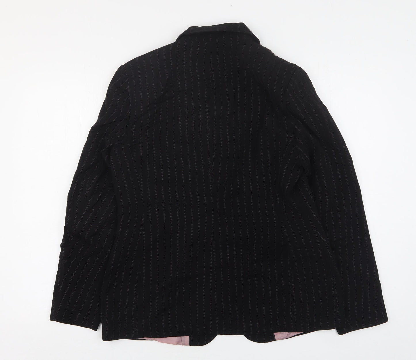 Womens UK Size 14 AMARANTO Regular Black Suit Jacket