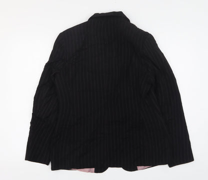 Womens UK Size 14 AMARANTO Regular Black Suit Jacket